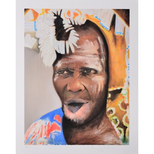 Afrika sorozat- idős nő portréja- limitált kiadás
