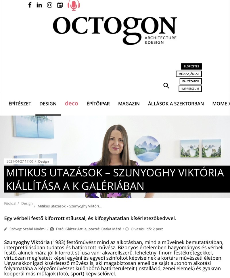 Octogon magazin újságcikk