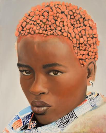 Faces of Africa, Woman portrait I., 70x 100 oil on canvas, 2014