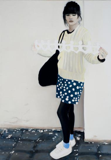 Paperdolls serie, Kim 70×100 cm oil on canvas, 2011