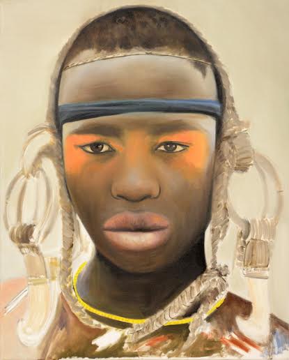 Faces of Africa, Fighter, 70x 100 oil on canvas, 2014