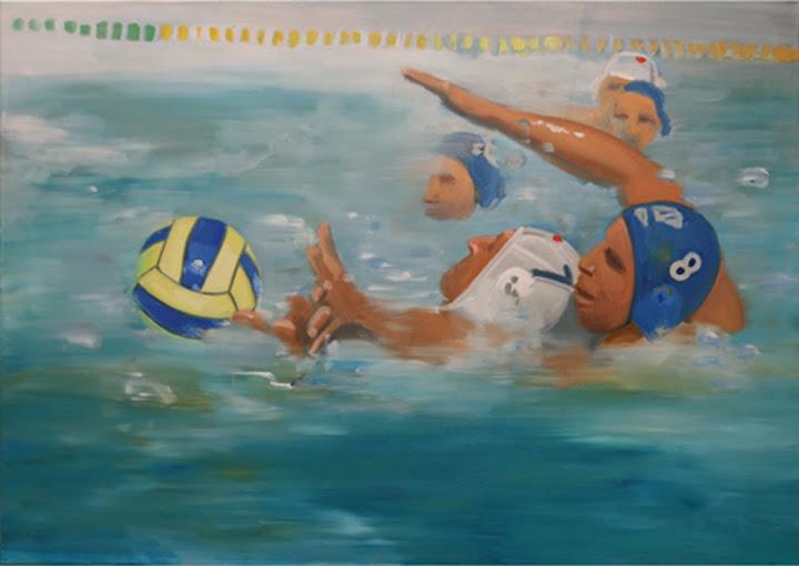 Waterpolo series, 70x100cm oil on canvas, 2007