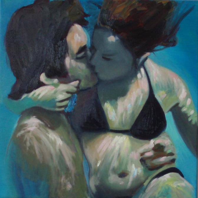 Underwater serie, 50x50cm oil on canvas, 2008/9