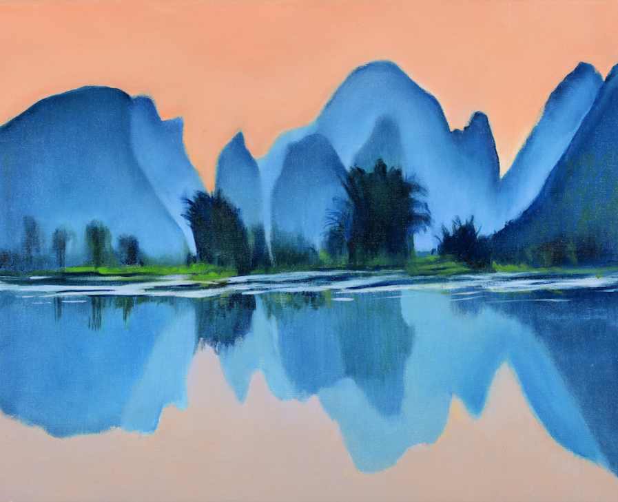 Asian serie, Landscape, 40×50 cm oil on canvas, 2020