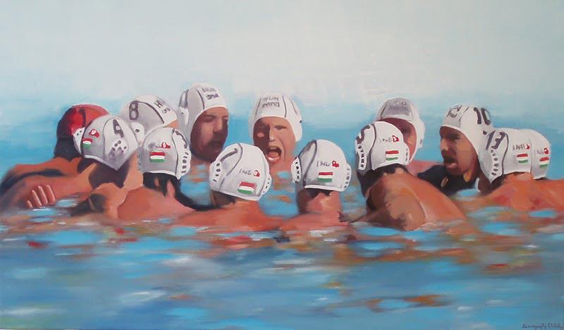 Waterpolo series, 60x100cm oil on canvas, 2007
